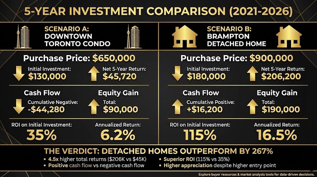 Investment Scenario 5-Year Comparison (2021-2026)