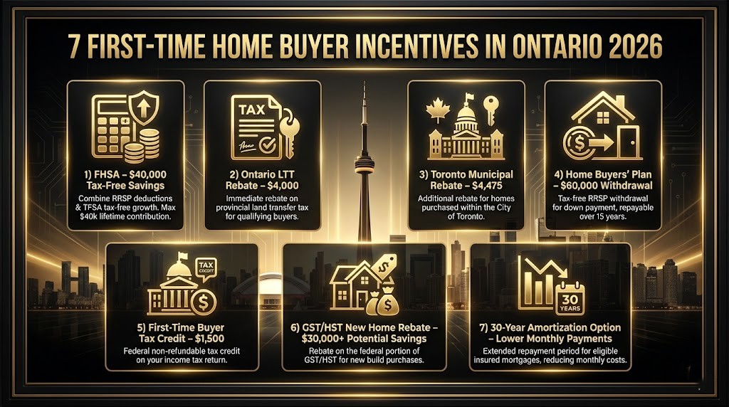 The 7 Major First-Time Home Buyer Incentives in Ontario (2026)